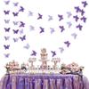 BEISHIDA 5Pcs Purple Lavender Butterfly Paper Garland Hanging Decorative Banner for Halloween Home Ceiling Decor Birthday Party Baby Shower Wedding