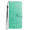 Applicable to iPhone17 leather case Samsung S26 small daisy embossed flip card mobile phone leather case Pixel 10A
