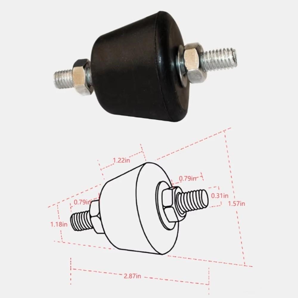 4 Stück 38 x 38 x 58 mm Gummifüße Stoßdämpfer Schwarze Stoßabsorbierende Isolierpads Wasserpumpen