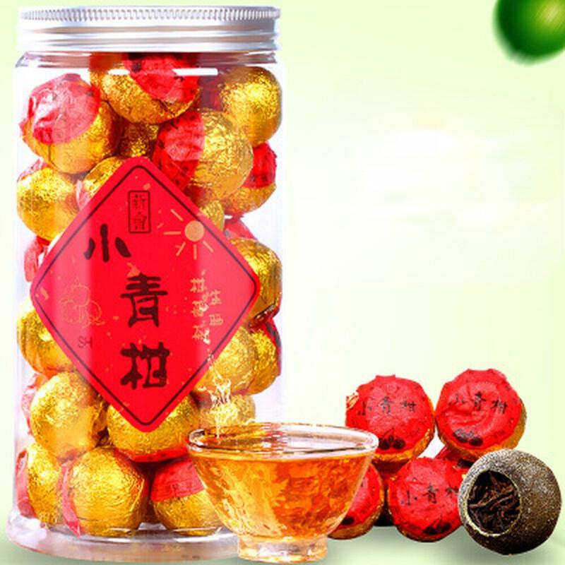 Natural Aged Pu'er Select Tea with Orange Peel Herbal Energy Tea for Men Women
