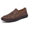 Herren Handgefertigte Leder Slipper Freizeit Loafer - Flach, Low-Top, Übergröße, Obermaterial Rindsleder