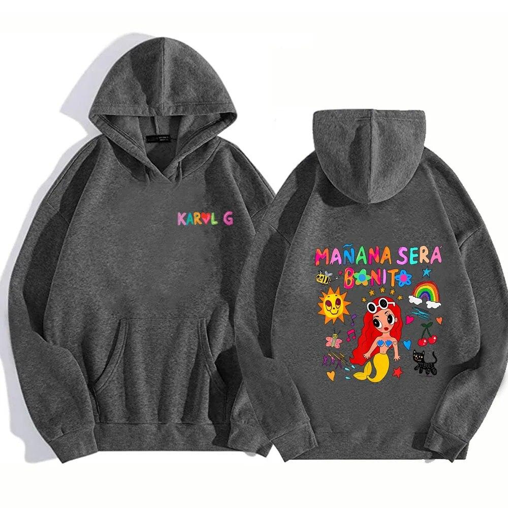 Karol G Unisexa Sera Bonito with Hearth Hoodie Trendy Retro Music Sweatshirt Unisexana Sera Bonito Shirt Cute Karol G Hoodie Unisex