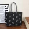 Ethnic Style Canvas Tote Bag With Print Large Capacity For Daily Use