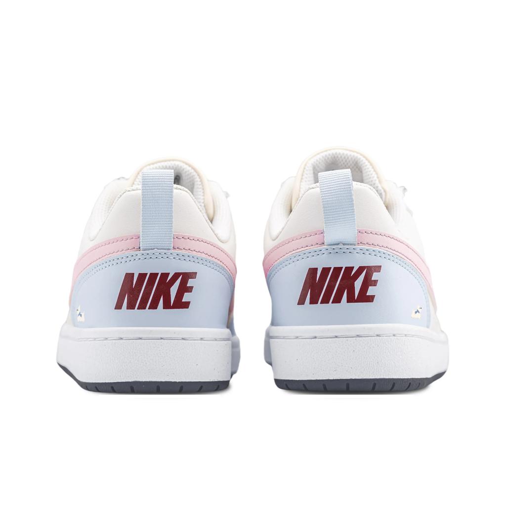 Nike Court Borough Abrasion Resistant Low top Skateboard Shoes Women's Pink Blue FV8120-141(Team1797-)