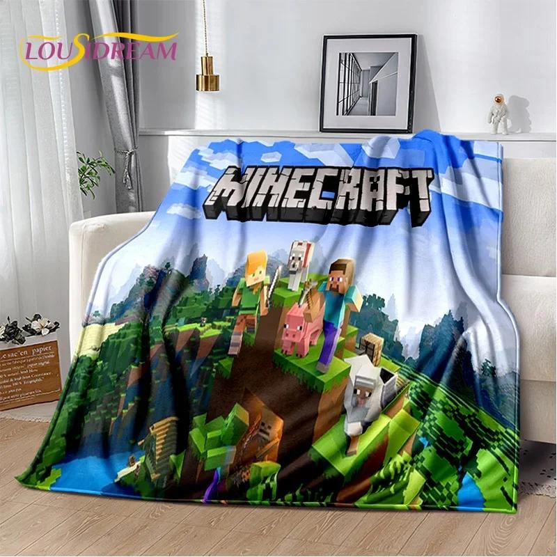 

Cartoon Games Sand-box 3D Pixel Soft Flannel Blanket for Beds Bedroom Sofa Picnic,Throw Blanket for Cover Outdoors Leisure Gift 75x90cm
