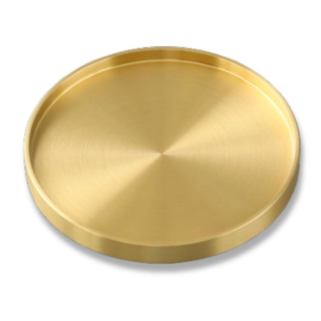 Neutral Zenith Coaster, Brass Metal, Gold, 3D Round, Stylish, Vintage, 6.6cm Diameter, Luxury Decor (1 Pc)