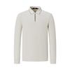 SEPTWOLVES Men's Jacquard Long-Sleeve Polo Shirt