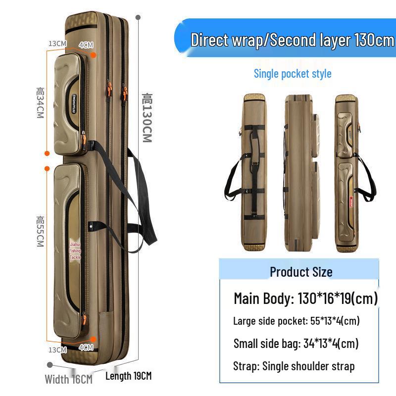 

Многофункциональная сумка для удочек большой вместимости - Утолщенная, Легкая, Дизайн «Большой живот», Сумка для рыболовных снастей