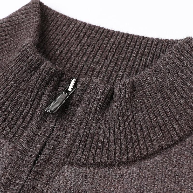 Hengyuanxiang Men's Thick 100% Wool Zipper Vest