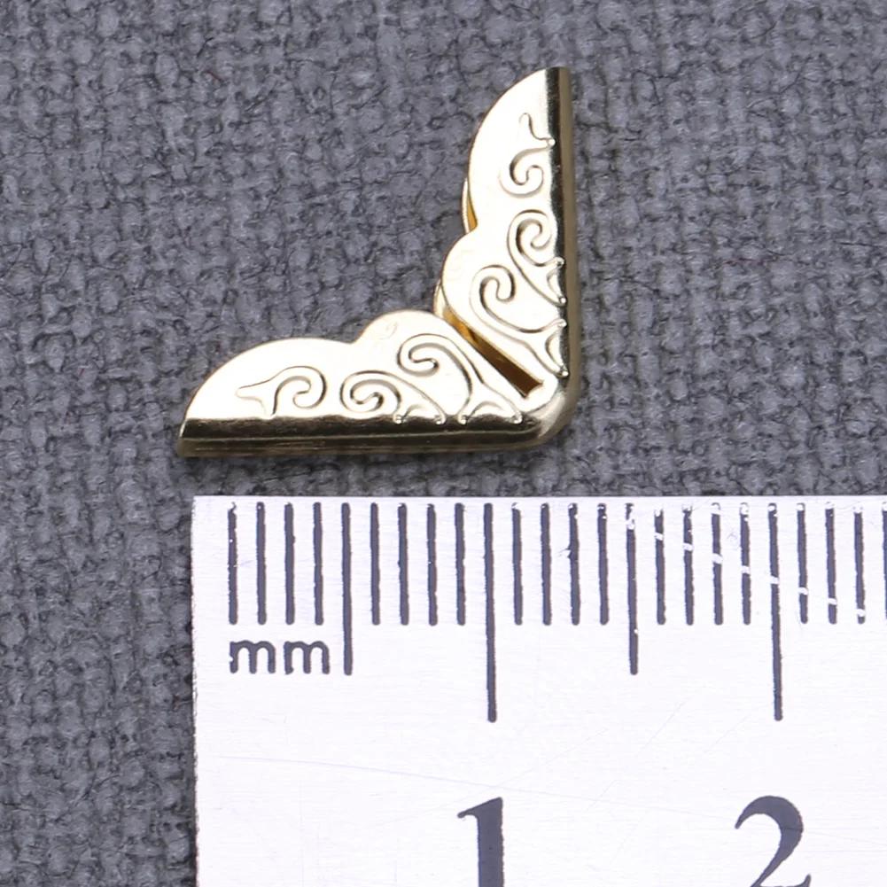 100-300 Pièces Métal Protecteur d'Angle de Livre Vintage Scrapbook Carnet Menus Album Photo Protecteur d'Angle Décor Or Argent Bronze