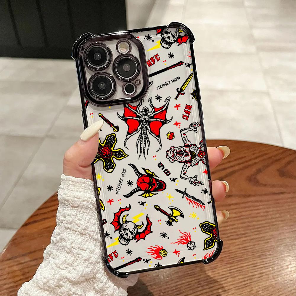 

Luxury S-Stranger things Plating Phone Case For Xiaomi Redmi 15 A3 15C 14C 13C K50 A1 Note 15 14 13 12 Pro Plus 4G 5G Anti Redmi Note 14 Pro 5G