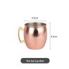 Kupferbeschichteter Moscow Mule Becher, 304 Edelstahl, Gehämmertes Design, Wein- & Cocktailglas