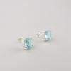 Sky Blue Topaz Gemstone 925 Sterling Silver Handmade Jewelry Pretty Studs Earring 1" Gift For Women EE-181-9