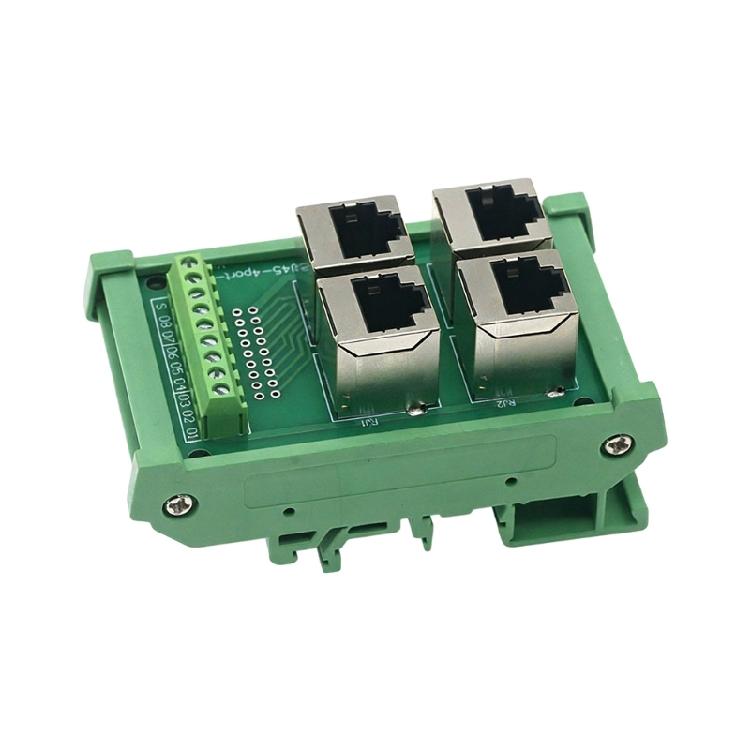 Professional 4 Port RJ45 8P8C Ethernet Terminals Adapter For Industrial And Commercial Networking 1