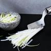 1Pc Stainless Steel Green Onion Cutter Shred Silk Knife Curved Cutter Head Design Food Speedy Chopper Kitchen Gadgets