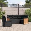 VidaXL Garden Lounge Set with Cushions 5 Pcs, Patio Sofas, Furniture Set, Outdoor Terrace Furniture, Black 3260053