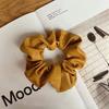Solid PU Leather Scrunchies Elastic Hair Bands Ties Women Ponytail Holder Headbands Girls Kids Hair Accessories