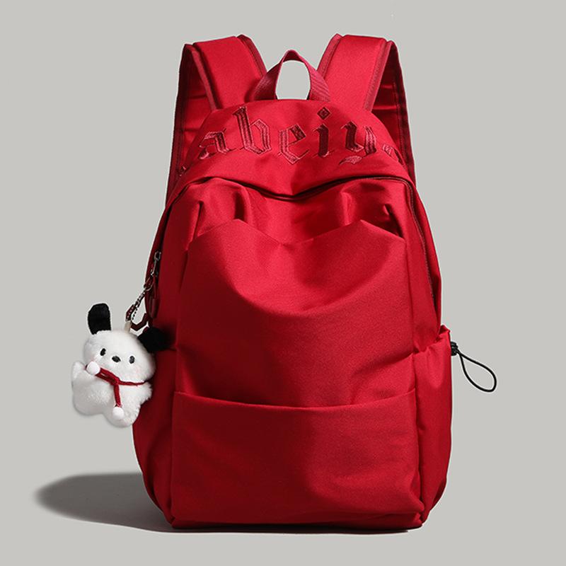 

Простой школьный рюкзак большой вместимости для ученика средней школы, новый однотонный рюкзак для девочек и мальчиков, рюкзак для коротких поездок No specification