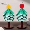 Heat Resistant Pad for Instant Pots Tree-Shaped Wooden Trivets with Storage Stand, Collapsible Rustic Table Protector Dining Pot Holders, Anti