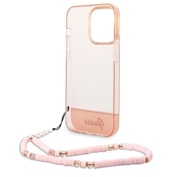Guess Guhcp14Xhgcohp Iphone 14 Pro Max6,7 Różowy/Pink Hardcase Translucent Pearl Strap