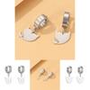 Elegant Geometric Lightning Mushroom Ear Clips Plated Alloy Trendy Women's Earrings