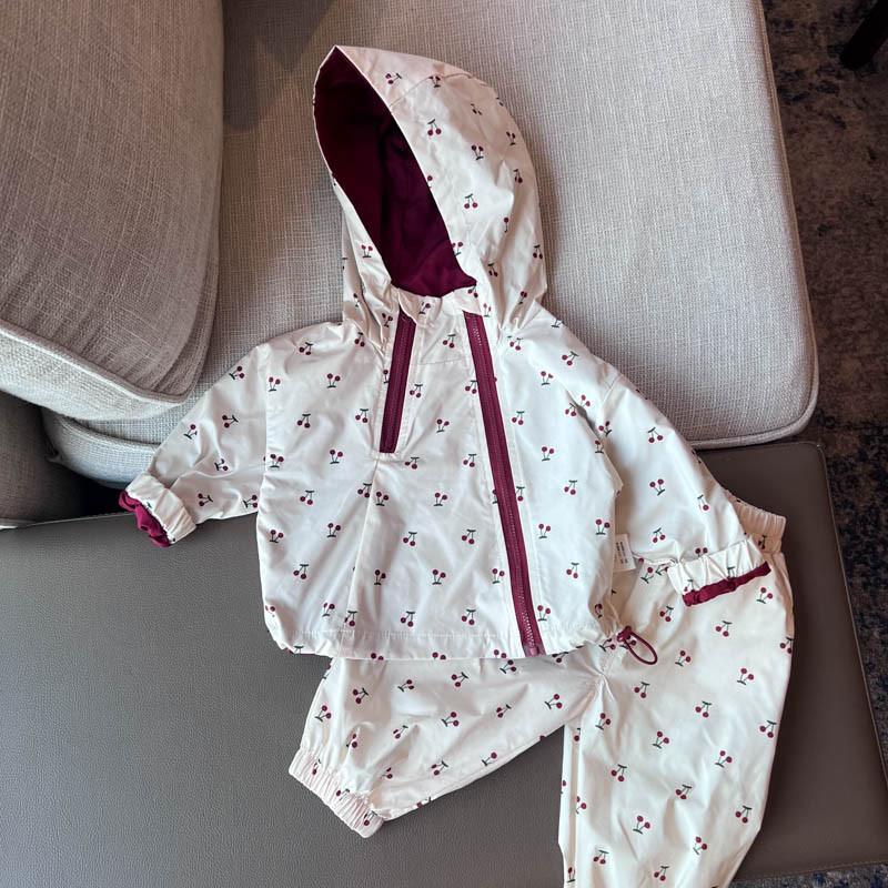 Jungen Mädchen Kleidung Set Frühling Herbst Stil Kinder Kapuzenjacke Hose Sportbekleidung Zweiteiliges Set