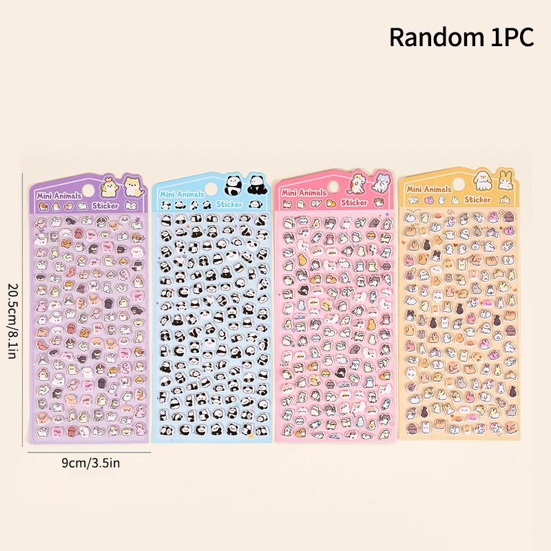 3D Bubble Stickers Cartoon Animal Mini Stickers Children Girls Diy Scrapbook Notebook Phone Case Paster Decals Stickers