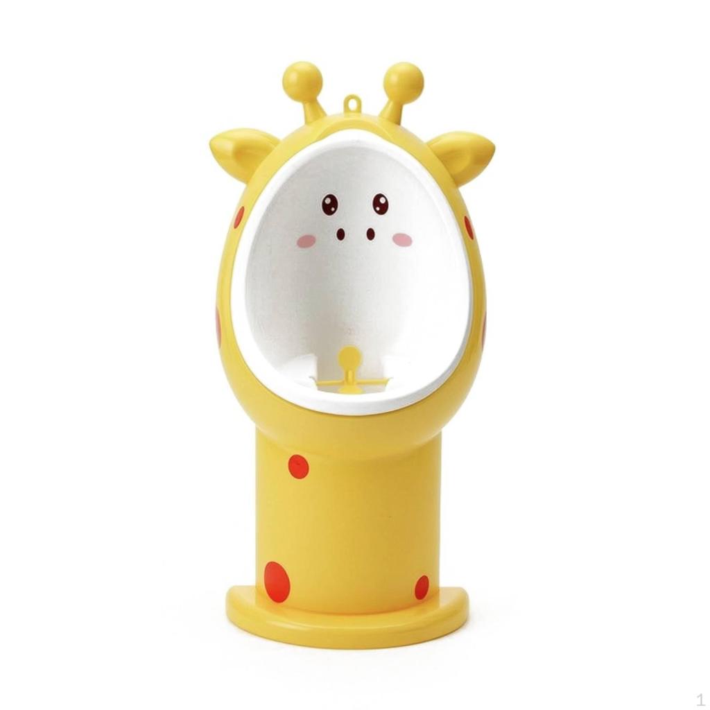 Urinal with Toilet Brush GiraffeShaped Young Child EasytoClean Standing Potty for