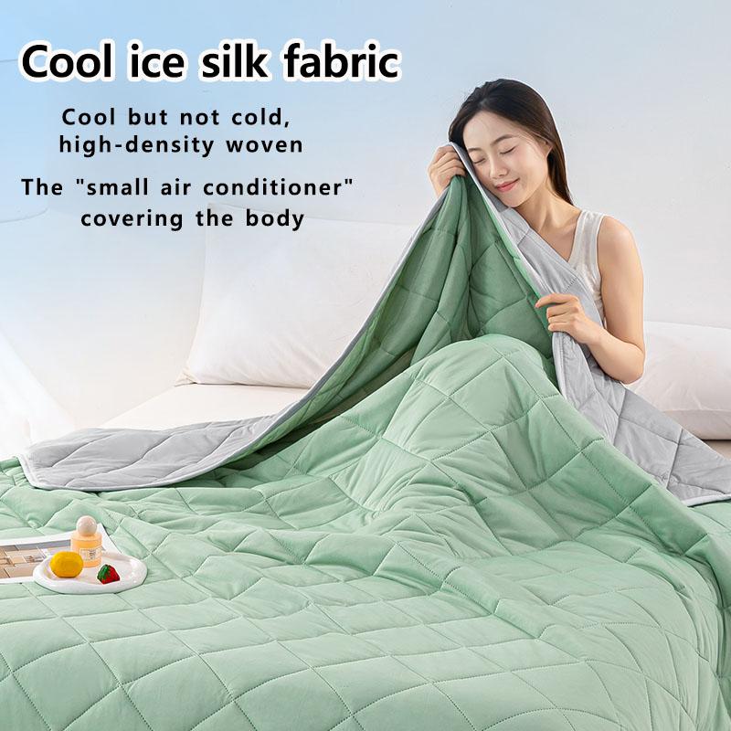 Summer Thin Comforter Soft Air-Conditioned Four Season Comforter Machine Washable Single Double Blanket Ultrasonic Quilted Quilt