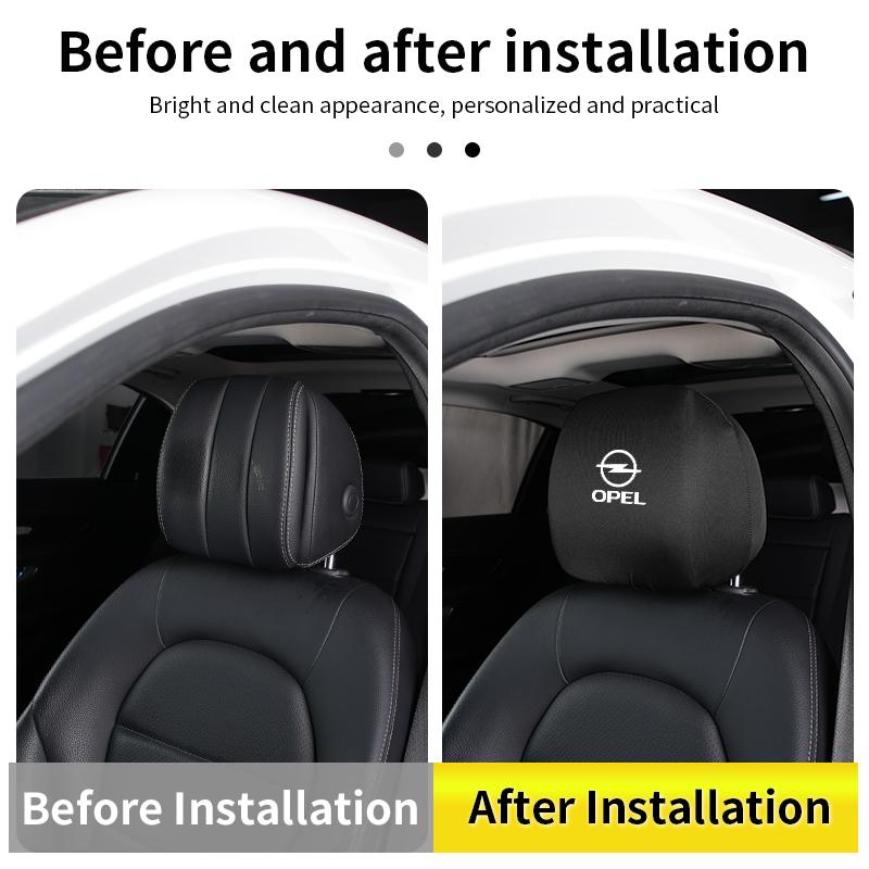 Universal Car Seat Headrest Cover Protective Cover Accessories For Opel Corsa Astra Insignia Vectra Zafira Meriva Mokka