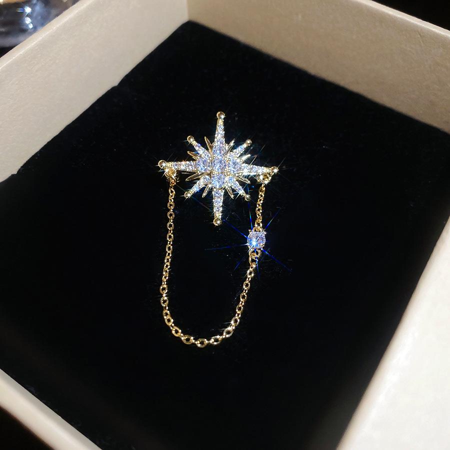 

14k zircon mango fringe brooch retro corsage temperament versatile suit accessories