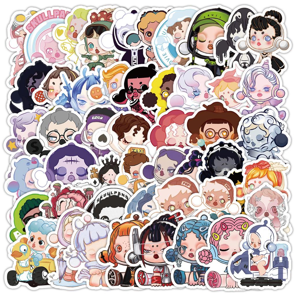 50 Cute Wind Bubble Matte Graffiti Stickers Water Cup Computer Waterproof Decorative Stickers Children's Cute Stickers