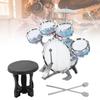 Kids Drum Set Cartoon Drums Kit Educational Child Musical Instrument Boys Drum ToyBlue