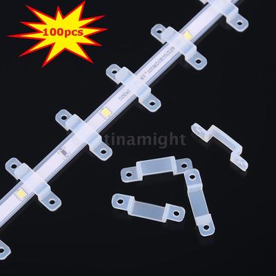 Translucent Fastener Clips Flexible Mounting Fixer for Fixing LED Strip Lights 5050 5730 3528 2835
