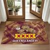 Queensland Maroons Design Crystal Velvet Rug Soft Decorative Mat for Bedroom Entrance