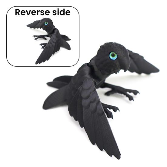 3D Printed Flexible Parrot Model Articulated Bird Figurine with Wing And Movable Joint Collectible Animal Ornaments for Home Office