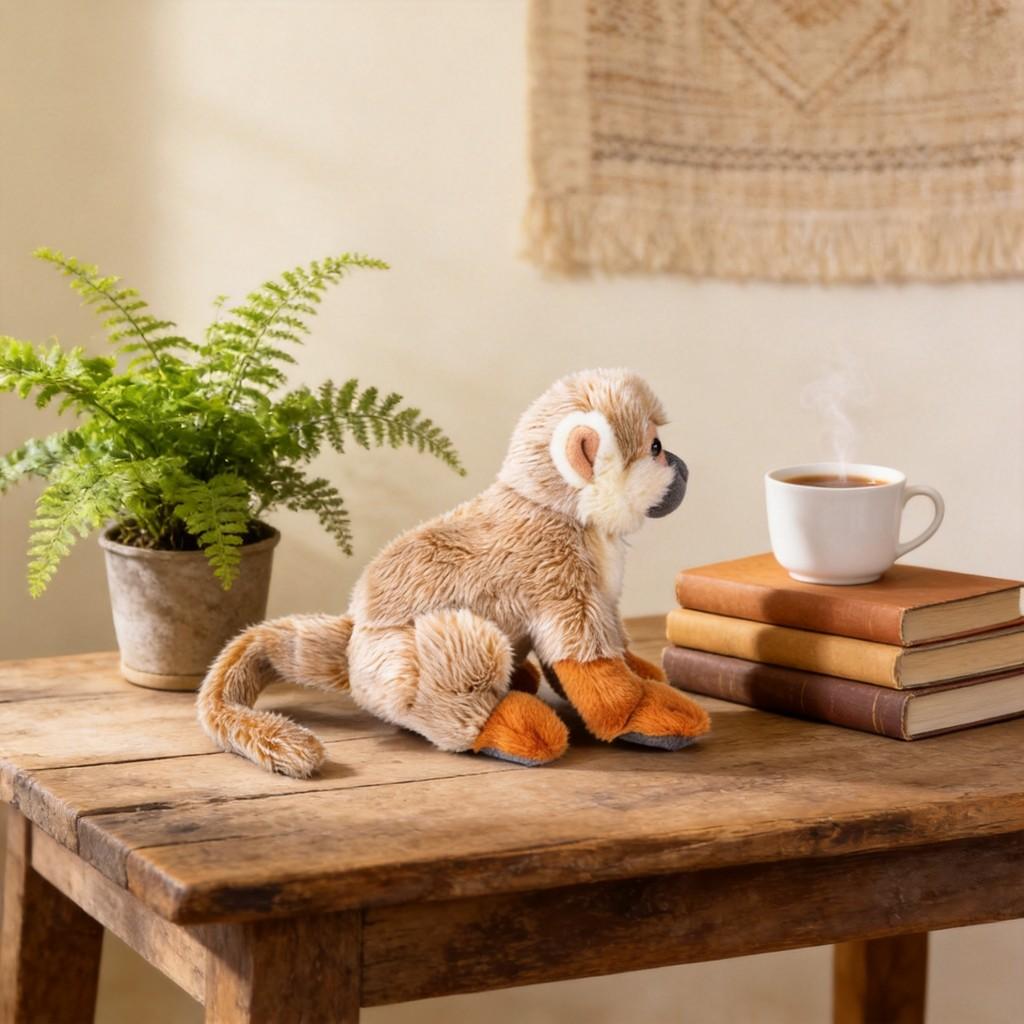 Squirrel Monkey Plush Doll Kids Toy Animal Stuffed Toy For Playtime
