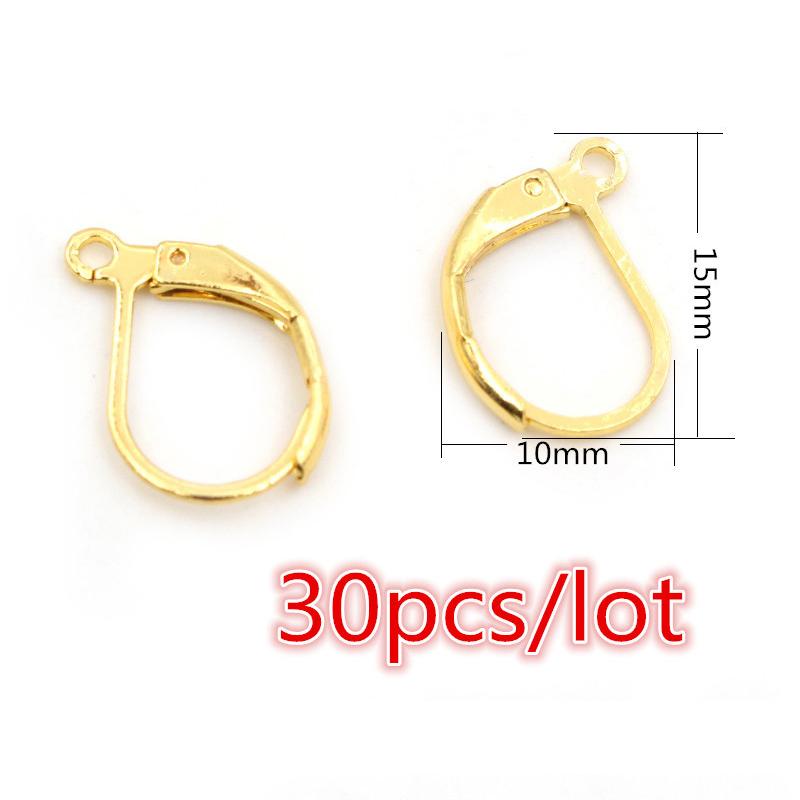 30-100pcs Stainless Steel DIY Earrings Hooks Clasp Findings Handmade Jewelry Making Accessories Earwire Accessories Steel Gold