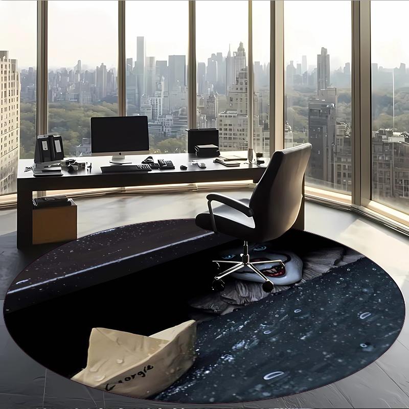 Pennywise (29) Round Office Rug Decorative Floor Rug for Office Bedroom Living Room and Home Space