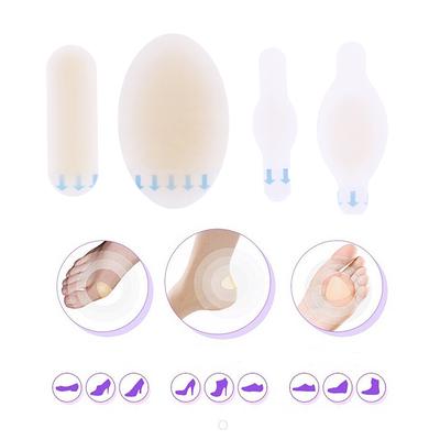 4Pcs Adhesive Hydrocolloid Gel Blister Plaster Anti-Wearing Heel Sticker Patch