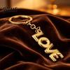 Durable Key Ring LOVE Keychain for Backpacks Alloy Letter Car Handbag Charm Pendant Holder Pendant Romantic Valentine’s Day Gift
