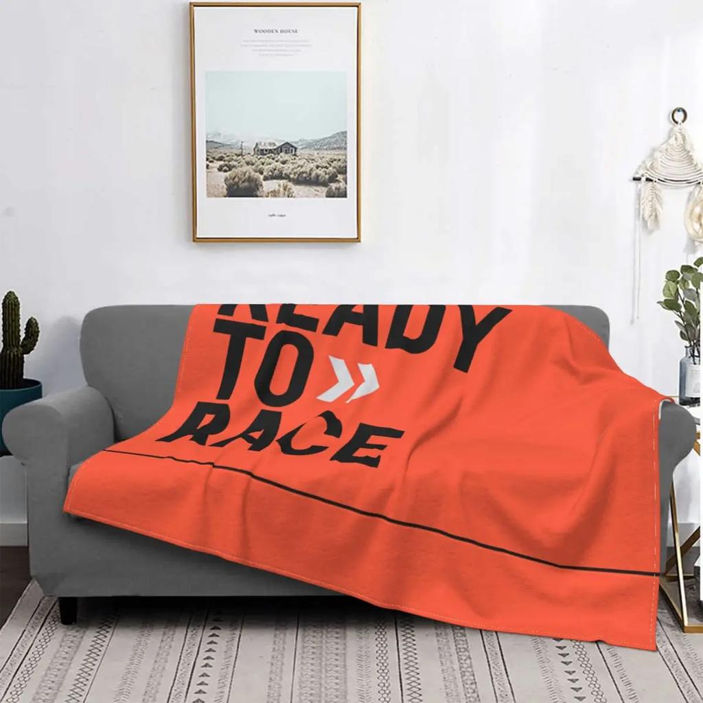 Ready To Race Blanket Soft Fleece Warm Flannel Enduro Cross Motocross Bitumen Bike Life Throw Blankets for Sofa Bedding Quilt