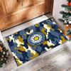 Leeds United Football Print Crystal Velvet Rug, Comfortable Water Absorbent Non Slip Indoor Floor Carpet