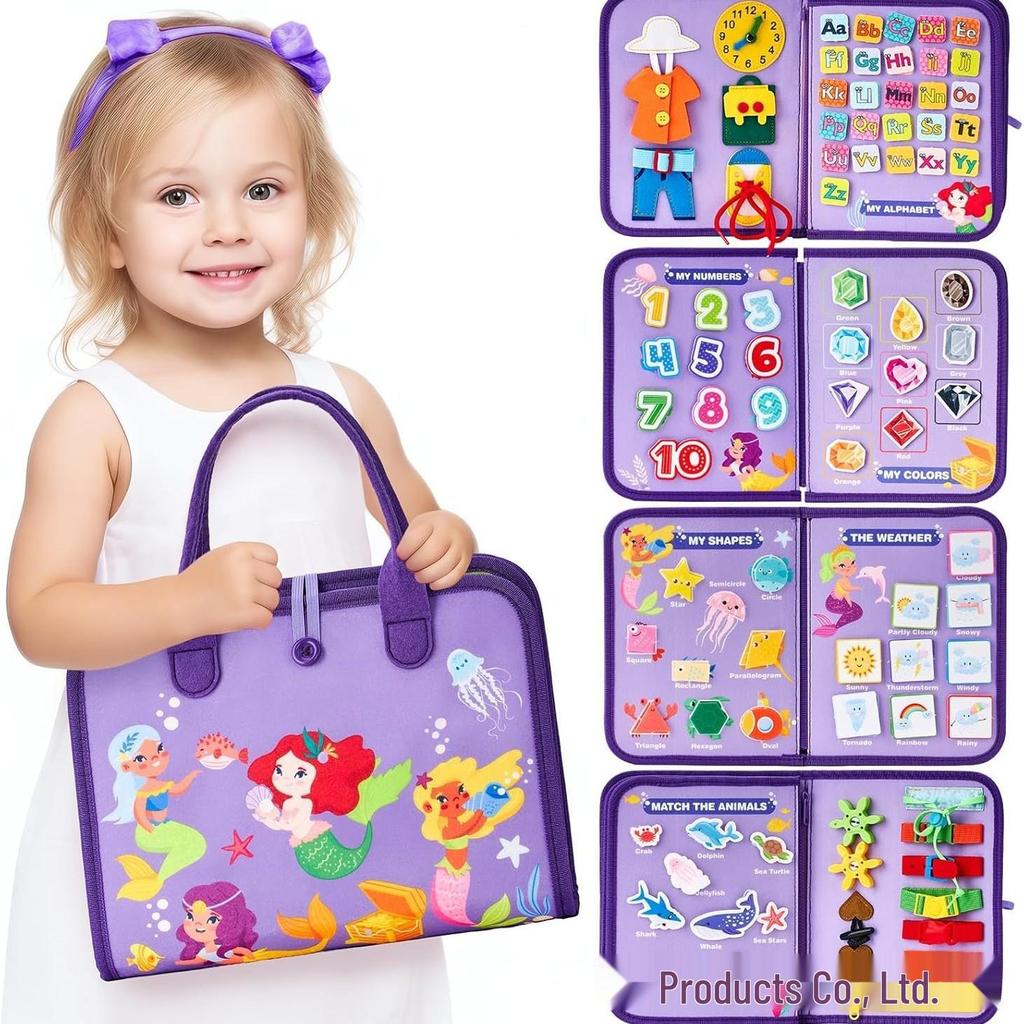 Popular Baby Early Education Felt Backpack Busy Board Toy
