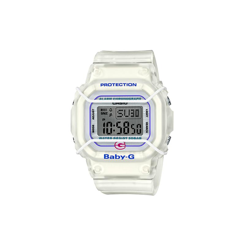 

Casio BABY-G 25th anniversary special commemorative small square watch, sports waterproof, quartz movement, resin strap, Japanese and Korean BGD-525-7 білий