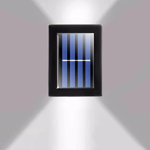 

Solar Wall Light UP And Down 2 Led Illuminate Outdoor Sun Light Sensor Lamp Rectangle Sun Light Waterproof For Yard Garage Porch