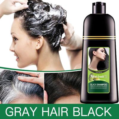 Das organische, natürliche, schnelle Haarfärbemittel Noni Plant Essence Black Hair Dye Shampoo eignet sich zum Abdecken von grauem Haar in nur 5 Minuten