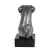 Schnauzer I - Figur auf Marmor, mit silbernem Metall überzogen, handgefertigt, Marke Art-Dog