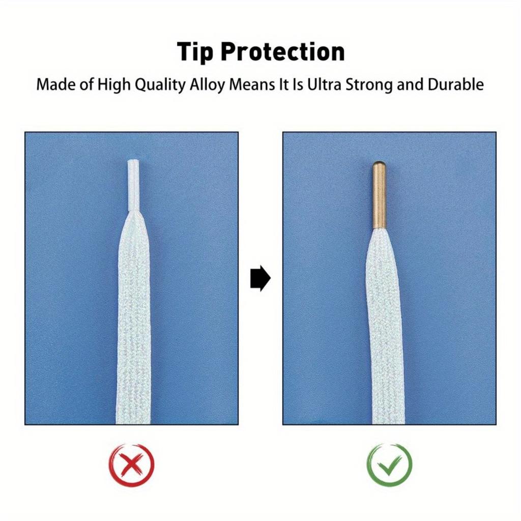 20pcs Brass Cord Ends - DIY Repairing Accessories for Shoelaces, Hoodies, and Shoes