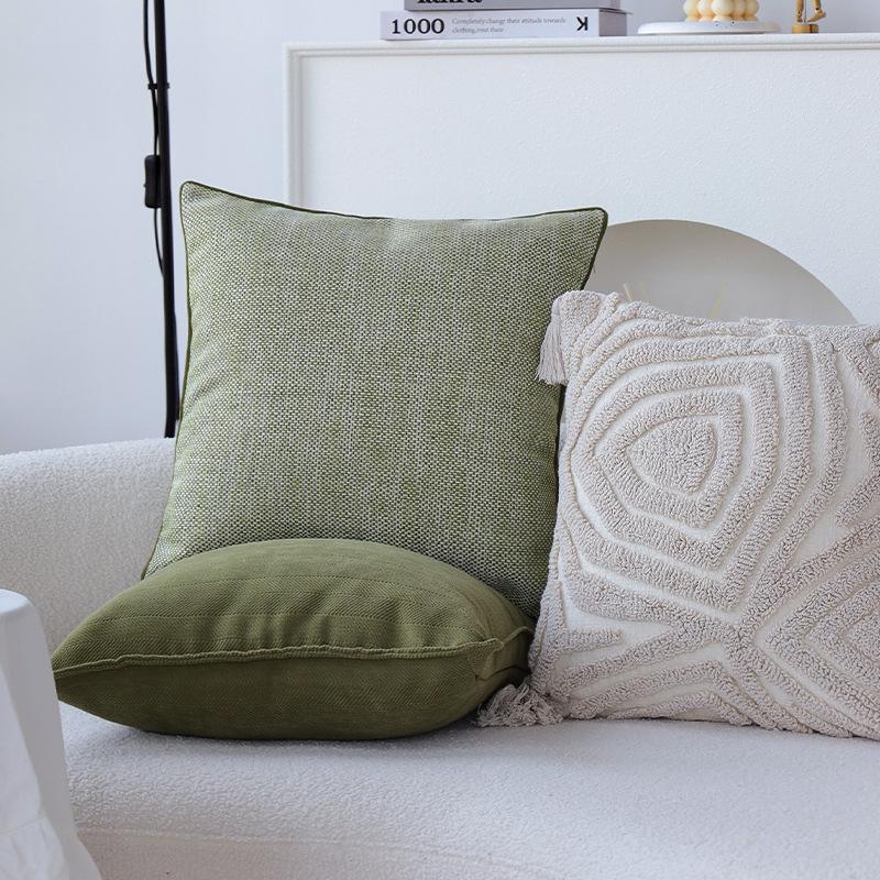 Cream Green Throw Pillow Back Pillow Sofa Cushion Model Room Hotel Bay Window Decoration Back Pillow